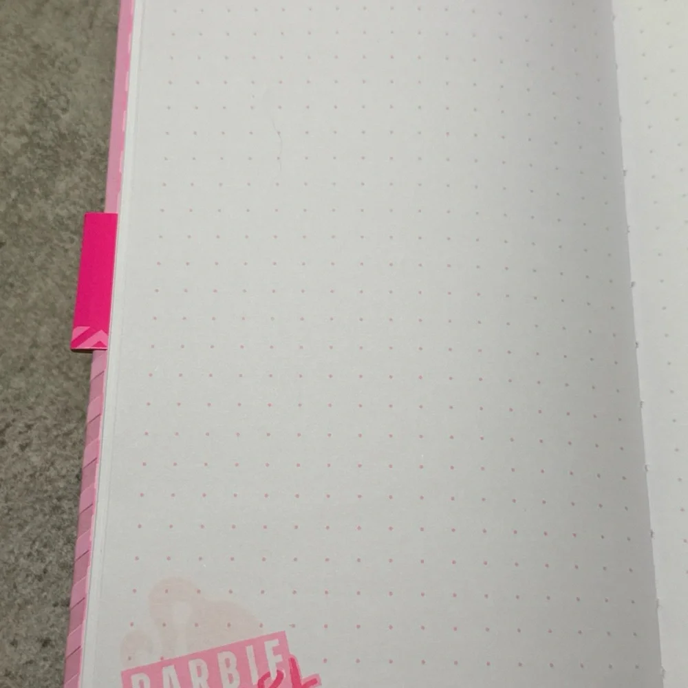 Barbie Pink Chevron Vegan Leather Notebook - Picture 5 of 5